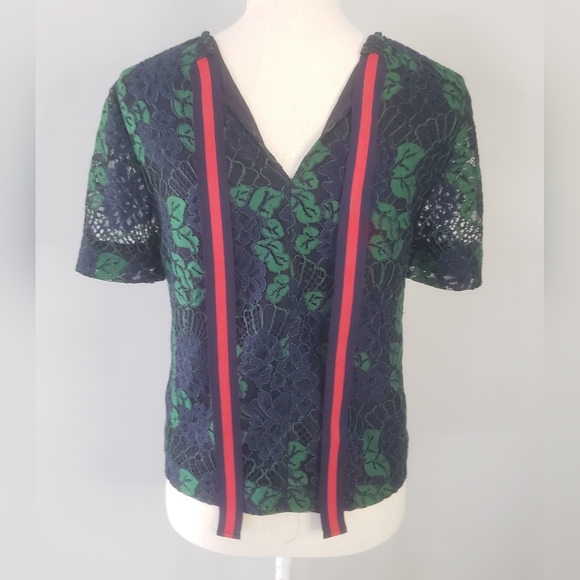 Ted Baker Green and Blue Thallia Lace Top - Picture 8 of 8